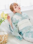 画像1: 【予約 / 5月中旬発送予定】洋モダンミントグリーン浴衣 OBI-siwa-200-kj-13-OW / HIMO-900-yn-5-IV / HEKO-800-sb-5-W / YA-1069-kn-W / GETA-01-kj-3-IV/ [y/YMT] (1)
