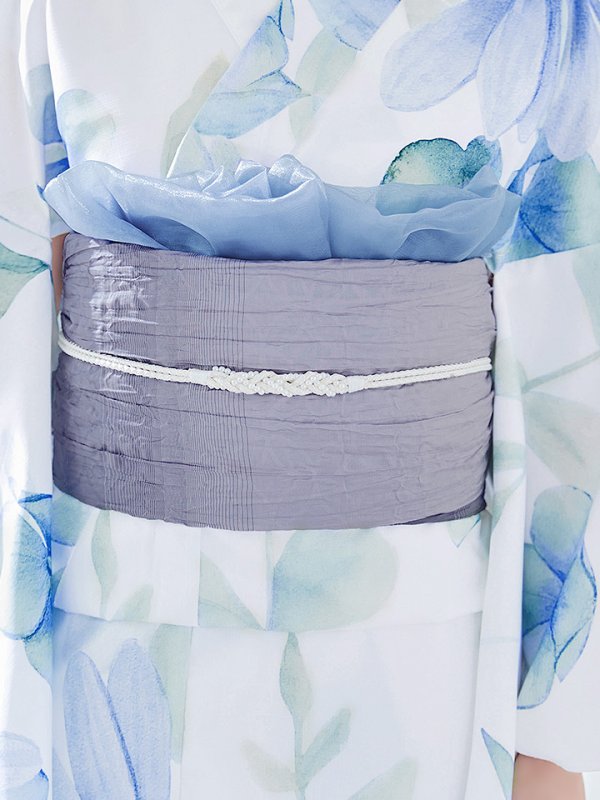 画像18: 【即日発送】水彩ガーベラ柄浴衣  【浴衣３点セット 浴衣/帯/下駄】[YMT] (18)