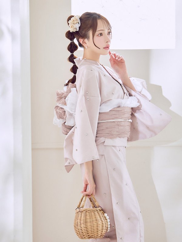 画像16: アーガイルビジュー浴衣  【浴衣３点セット 浴衣/帯/下駄】[YMT] (16)