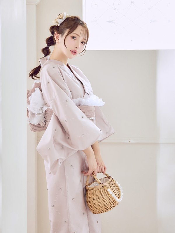 画像20: アーガイルビジュー浴衣  【浴衣３点セット 浴衣/帯/下駄】[YMT] (20)