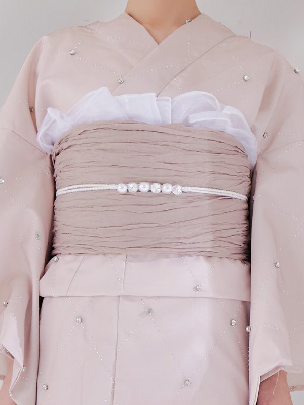 画像15: 【即日発送】アーガイルビジュー浴衣  【浴衣３点セット 浴衣/帯/下駄】[YMT] (15)