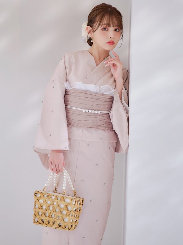 画像13: 【即日発送】アーガイルビジュー浴衣  【浴衣３点セット 浴衣/帯/下駄】[YMT] (13)