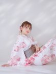 画像10: ニュアンスピンク水彩朝顔浴衣 【浴衣3点セット 浴衣/帯/下駄】 OBI-g-500-kj-7-GYGE / HIMO-900-yn-8-P / HEKO-800-sb-5-W / YA-924-cm-PBE / YA-943-kj-PL / GETA-01-kj-7-P / [YMT] (10)