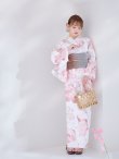 画像8: ニュアンスピンク水彩朝顔浴衣 【浴衣3点セット 浴衣/帯/下駄】 OBI-g-500-kj-7-GYGE / HIMO-900-yn-8-P / HEKO-800-sb-5-W / YA-924-cm-PBE / YA-943-kj-PL / GETA-01-kj-7-P / [YMT] (8)