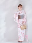画像9: ニュアンスピンク水彩朝顔浴衣 【浴衣3点セット 浴衣/帯/下駄】 OBI-g-500-kj-7-GYGE / HIMO-900-yn-8-P / HEKO-800-sb-5-W / YA-924-cm-PBE / YA-943-kj-PL / GETA-01-kj-7-P / [YMT] (9)