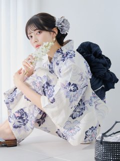 牡丹流れる清流浴衣
