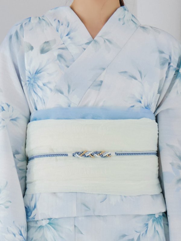 画像21: 【即日発送】水彩の涼花な牡丹浴衣  【浴衣３点セット 浴衣/帯/下駄】[YMT] (21)