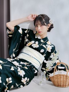 花薫る深緑浴衣