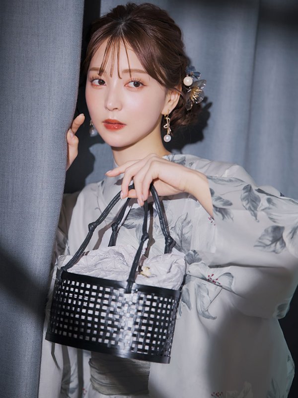 画像12: 【即日発送】クラシカルフラワー大人モード浴衣  【浴衣３点セット 浴衣/帯/下駄】[YMT] (12)