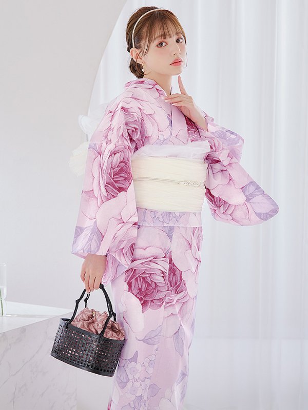 画像9: 【即日発送】アンティーク薔薇浴衣  【浴衣３点セット 浴衣/帯/下駄】[YMT] (9)