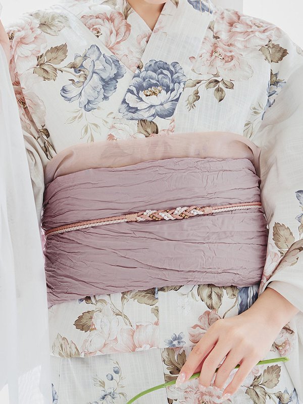 画像22: 【即日発送】フローラルピンクブルー浴衣  【浴衣３点セット 浴衣/帯/下駄】[YMT] (22)