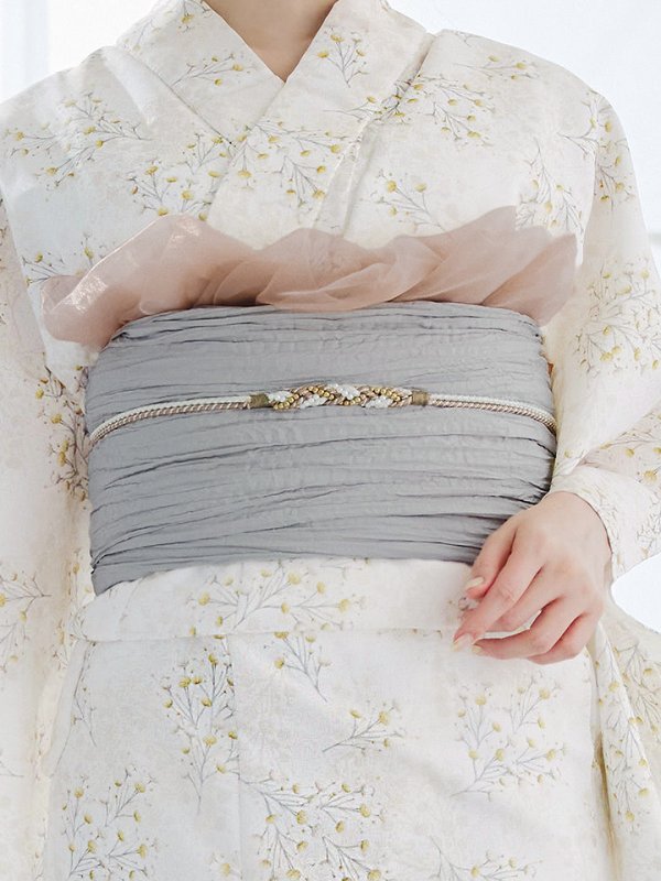 画像14: 【即日発送】草花模様浴衣  【浴衣３点セット 浴衣/帯/下駄】[YMT] (14)