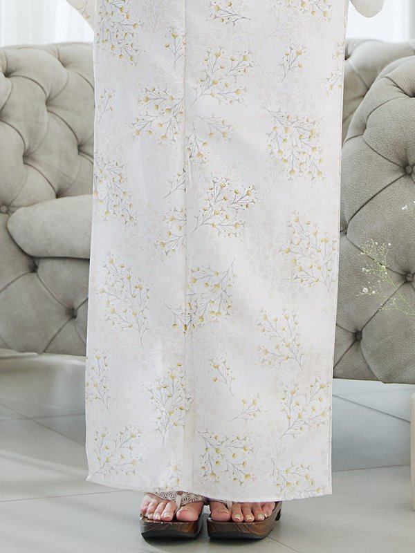 画像15: 【即日発送】草花模様浴衣  【浴衣３点セット 浴衣/帯/下駄】[YMT] (15)