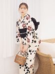 画像12: 【予約 / 5月下旬発送予定】水彩和モダン花柄浴衣 OBI-siwa-204-wk-1-B / HIMO-900-yn-4-GYxGY / YA-1026-kn-R / GETA-02-ok-8-RoseP/ [yo/OF01] (12)