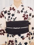 画像16: 【予約 / 5月下旬発送予定】水彩和モダン花柄浴衣 OBI-siwa-204-wk-1-B / HIMO-900-yn-4-GYxGY / YA-1026-kn-R / GETA-02-ok-8-RoseP/ [yo/OF01] (16)