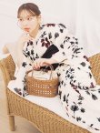 画像8: 【予約 / 5月下旬発送予定】水彩和モダン花柄浴衣 OBI-siwa-204-wk-1-B / HIMO-900-yn-4-GYxGY / YA-1026-kn-R / GETA-02-ok-8-RoseP/ [yo/OF01] (8)