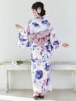 画像13: 【Riuコラボ】【予約/5月中旬発送予定】ブルーアイボリーピオニー浴衣 OBI-siwa-200-kj-11-Rose / HIMO-906-yn-PEARL / HEKO-800-sb-5-WH / YA-1001-kj-BL  / YA-1023-wk-P / GETA-01-kj-3-IV [YMT] (13)