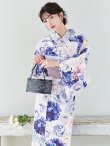 画像3: 【Riuコラボ】【予約/5月中旬発送予定】ブルーアイボリーピオニー浴衣 OBI-siwa-200-kj-11-Rose / HIMO-906-yn-PEARL / HEKO-800-sb-5-WH / YA-1001-kj-BL  / YA-1023-wk-P / GETA-01-kj-3-IV [YMT] (3)