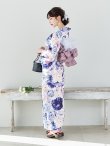 画像7: 【Riuコラボ】【予約/5月中旬発送予定】ブルーアイボリーピオニー浴衣 OBI-siwa-200-kj-11-Rose / HIMO-906-yn-PEARL / HEKO-800-sb-5-WH / YA-1001-kj-BL  / YA-1023-wk-P / GETA-01-kj-3-IV [YMT] (7)