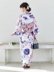 画像8: 【Riuコラボ】【予約/5月中旬発送予定】ブルーアイボリーピオニー浴衣 OBI-siwa-200-kj-11-Rose / HIMO-906-yn-PEARL / HEKO-800-sb-5-WH / YA-1001-kj-BL  / YA-1023-wk-P / GETA-01-kj-3-IV [YMT] (8)