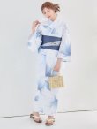 画像4: 送料無料！凛と咲く清涼蒼花浴衣【浴衣３点セット 浴衣/帯/下駄】[OF04]【予約 / 4月下旬発送予定】 (4)
