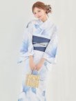 画像6: 送料無料！凛と咲く清涼蒼花浴衣【浴衣３点セット 浴衣/帯/下駄】[OF04]【予約 / 4月下旬発送予定】 (6)