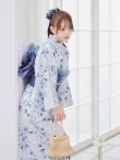 画像2: 【予約 / 5月中旬発送予定】ワンピース水彩椿柄浴衣 OBI-g-500-kj-9-NV / HIMO-900-yn-2-DusBL / HEKO-800-sb-8-DusBL / YA-73-kn-GY / GETA-01-kj-2-BL/ [y/OF01] (2)