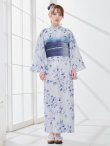 画像4: 【予約 / 5月中旬発送予定】ワンピース水彩椿柄浴衣 OBI-g-500-kj-9-NV / HIMO-900-yn-2-DusBL / HEKO-800-sb-8-DusBL / YA-73-kn-GY / GETA-01-kj-2-BL/ [y/OF01] (4)