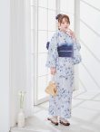 画像6: 【予約 / 5月中旬発送予定】ワンピース水彩椿柄浴衣 OBI-g-500-kj-9-NV / HIMO-900-yn-2-DusBL / HEKO-800-sb-8-DusBL / YA-73-kn-GY / GETA-01-kj-2-BL/ [y/OF01] (6)