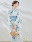 画像11: 【予約 / 7月上旬発送予定】セパレート水彩フラワー浴衣 OBI-siwa-204-wk-2-LBL / HIMO-900-yn-5-IV / HEKO-800-sb-5-W / YA-1023-wk-BL / GETA-01-kj-3-IV/ [yo/OF01] (11)