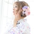 画像7: 【浴衣SALE】【浴衣】白地x桜の花模様浴衣セット（Yheko-WH/Yhimo205 /19obi-4/CG-17-P）[OF01] (7)