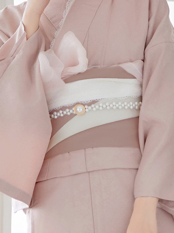 画像5: 【即日発送】【浴衣】ピンク無地浴衣【浴衣３点セット浴衣/帯/下駄】[YMT] (5)