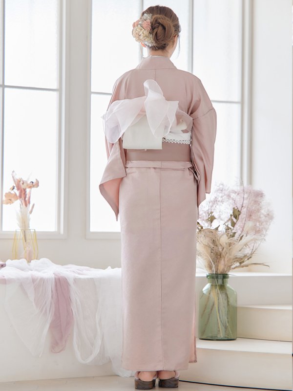 画像8: 【即日発送】【浴衣】ピンク無地浴衣【浴衣３点セット浴衣/帯/下駄】[YMT] (8)