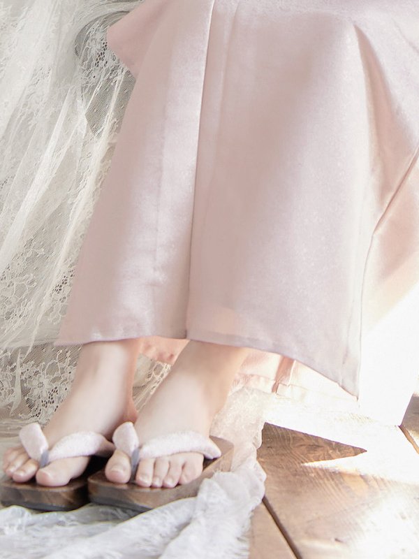 画像7: 【即日発送】【浴衣】ピンク無地浴衣【浴衣３点セット浴衣/帯/下駄】[YMT] (7)