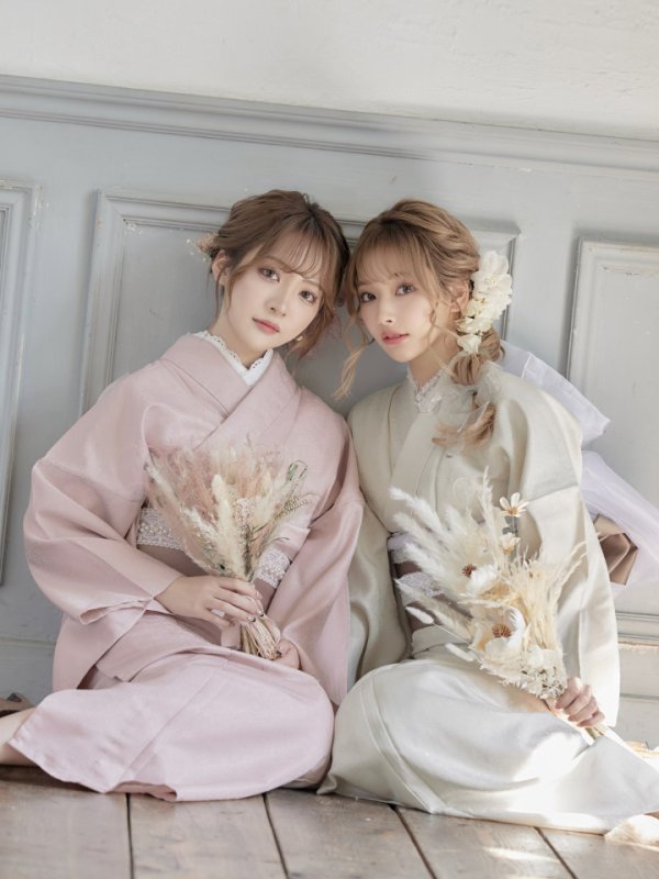 画像11: 【即日発送】【浴衣】ピンク無地浴衣【浴衣３点セット浴衣/帯/下駄】[YMT] (11)