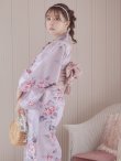 画像15: 【浴衣セール！】【即日発送】ピンクストライプ地x紫陽花浴衣  【浴衣３点セット 浴衣/帯/下駄】OBI-siwa-202-ok-1-BE / HIMO-900-yn-7-MOC / YA-1079-kj-4-W / HEKO-800-sb-3-BR / GETA-02-ok-5-P [YMT] (15)