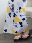 画像7: 【即日発送】【浴衣】イエローとブルーのニュアンス花柄浴衣【YMT】 (7)