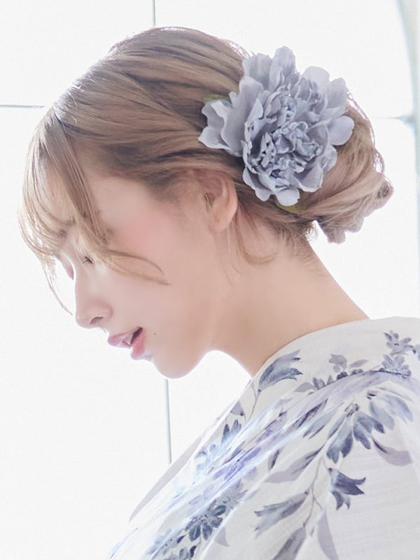 画像6: 【即日発送！】可憐なニュアンスパープル鈴蘭浴衣  【浴衣３点セット 浴衣/帯/下駄】[YMT] (6)