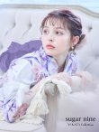 画像2: 【即日発送】パープルxピンクの百合浴衣 OBI-siwa-200-kj-5-Li / HIMO-900-yn-8-P / YA-953-kn-W / HEKO-800-sb-5-W / GETA-02-ok-5-P [YMT] (2)