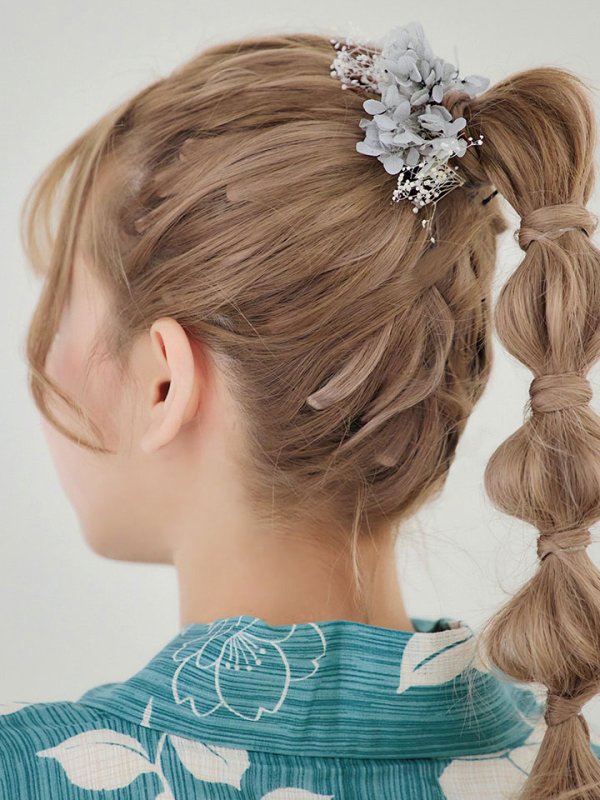 画像6: 【即日発送】アクアブルー椿浴衣【浴衣３点セット 浴衣/帯/下駄】[OF04] (6)