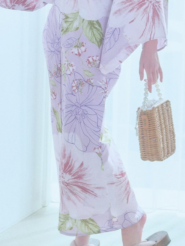 画像19: 【即日発送】ニュアンス朝顔ピンク浴衣  【浴衣３点セット 浴衣/帯/下駄】[YMT] (19)