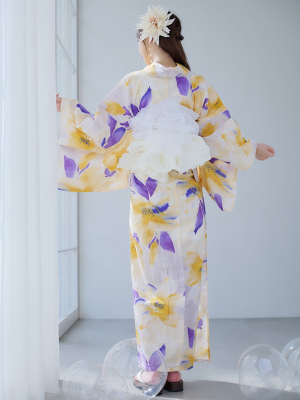 画像15: 【即日発送】鮮やか×大柄フラワー浴衣  【浴衣３点セット 浴衣/帯/下駄】[YMT] (15)