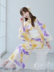 画像3: 【即日発送】鮮やか×大柄フラワー浴衣  【浴衣３点セット 浴衣/帯/下駄】[YMT] (3)