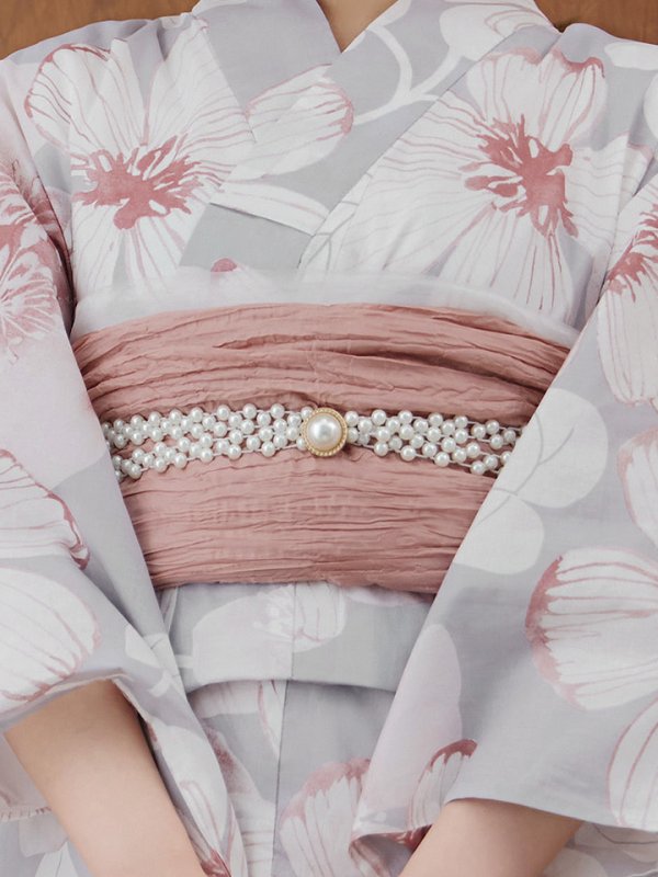 画像16: 【即日発送】シック大人フラワー浴衣  【浴衣３点セット 浴衣/帯/下駄】[YMT] (16)