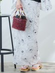 画像19: 【即日発送】ホワイト×線画フラワー浴衣  【浴衣３点セット 浴衣/帯/下駄】[YMT] (19)