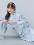 画像11: 【即日発送！】クラシカルローズブルー浴衣  【浴衣３点セット 浴衣/帯/下駄】[YMT] (11)