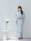 画像5: 【即日発送！】クラシカルローズブルー浴衣  【浴衣３点セット 浴衣/帯/下駄】[YMT] (5)