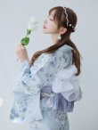 画像9: 【即日発送！】クラシカルローズブルー浴衣  【浴衣３点セット 浴衣/帯/下駄】[YMT] (9)