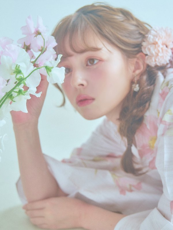 画像19: 【即日発送】水彩ピンクフラワー浴衣  【浴衣３点セット 浴衣/帯/下駄】[YMT] (19)