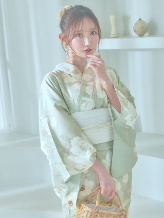 JEWELS 浴衣　白地×百合柄浴衣 JEWELS 浴衣 白地×百合柄浴衣 - メルカリ